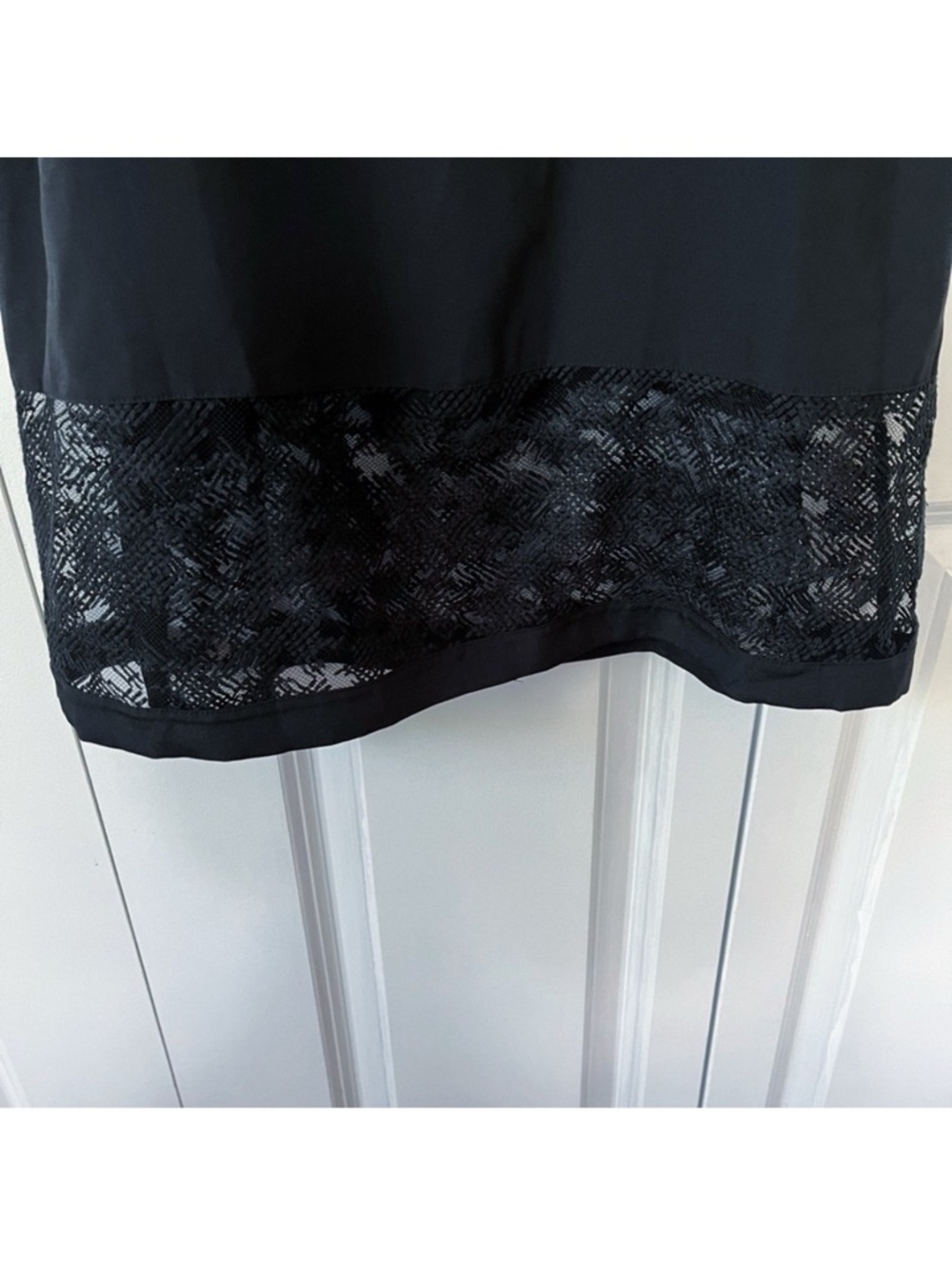 Calvin Klein Black Sheer mash trim slip nightie - Picture 3 of 4